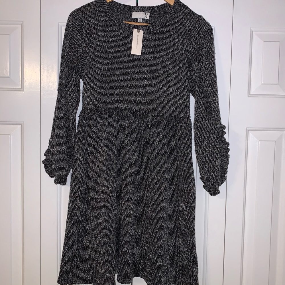 Brand New Anthropologie Charcoal Sweater Dress